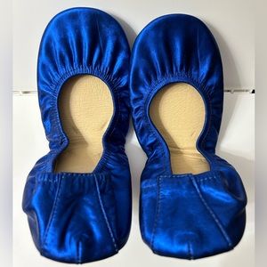 Storehouse Leather Flats Size 10 Cobalt Rush NWOT